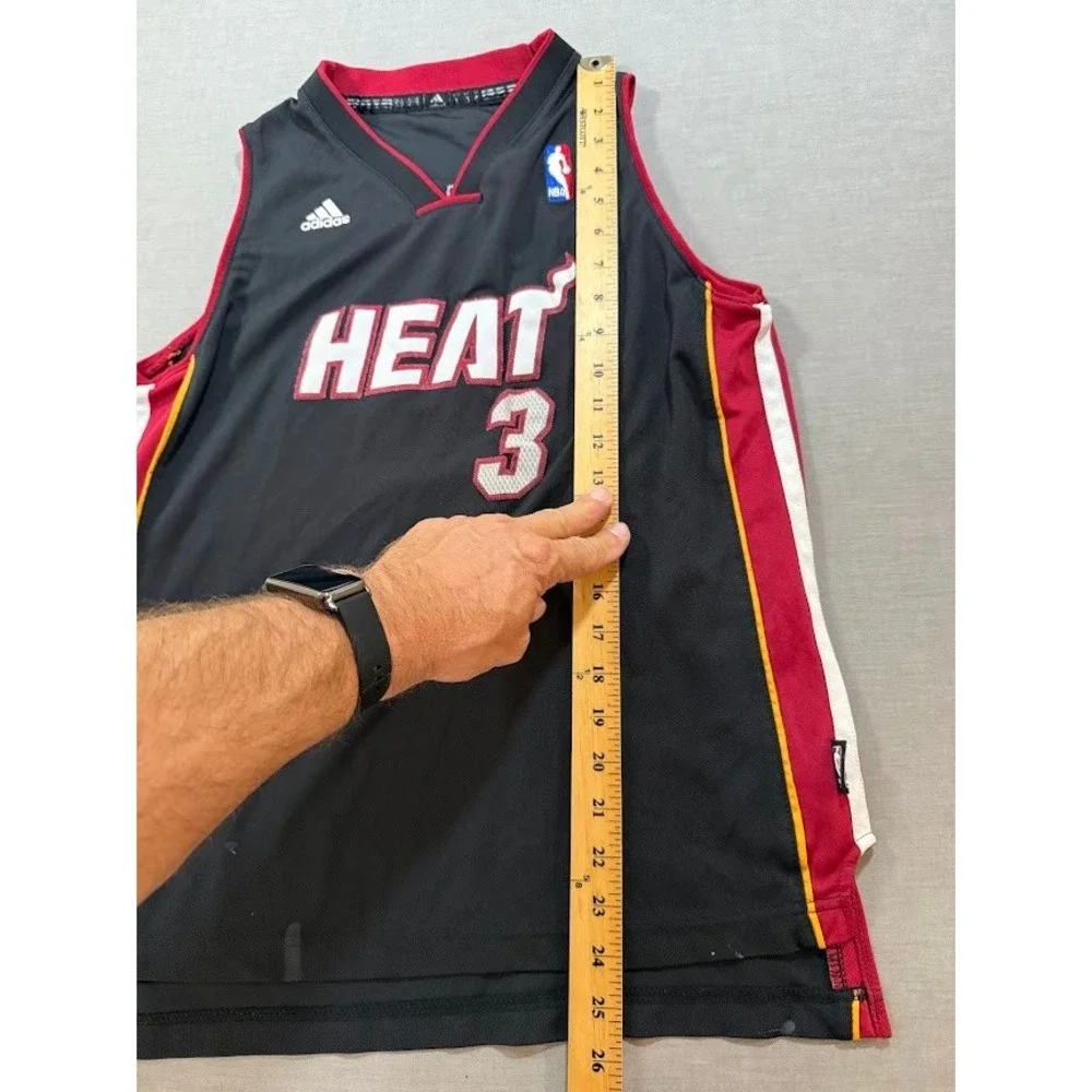 Miami Heat Dwyane‎ Wade #3 Adidas Basketball Jersey Black Youth Large